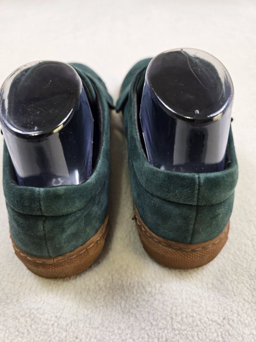 Hotic Emerald Green Suede Velcro Strap Sneakers For Women Size 39 - Picture 6 of 8